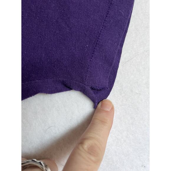 Vintage 80s Los Angeles LA Lakers Purple T-Shirt Single Stitch 50/50 Size M - Picture 5 of 8